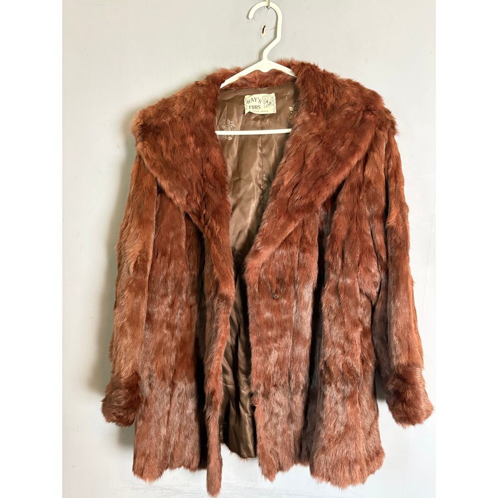 Vintage Raccoon Fur Coat by Ray’s Furs Tucson – Brown ¾ Length
